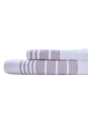 Полотенца Marine Towel Белый/Лаванда (white-lavander)